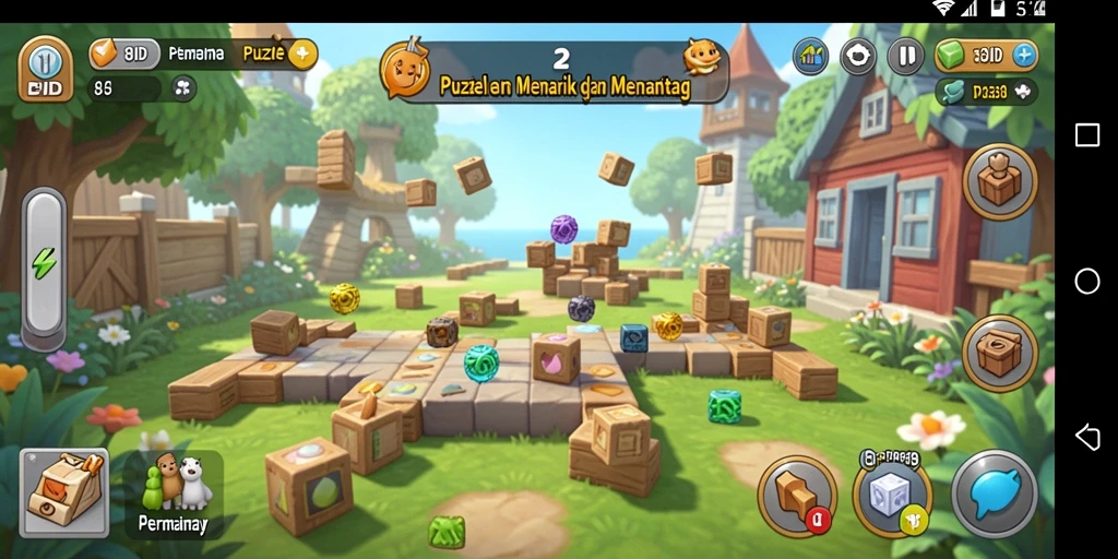 Screenshot gameplay 8ID menampilkan tantangan puzzle yang seru.