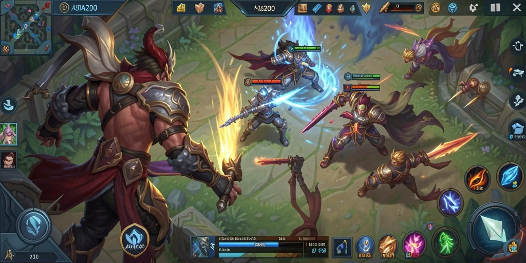 Tangkapan layar dari gameplay ASIA200 yang menegangkan dan strategis.