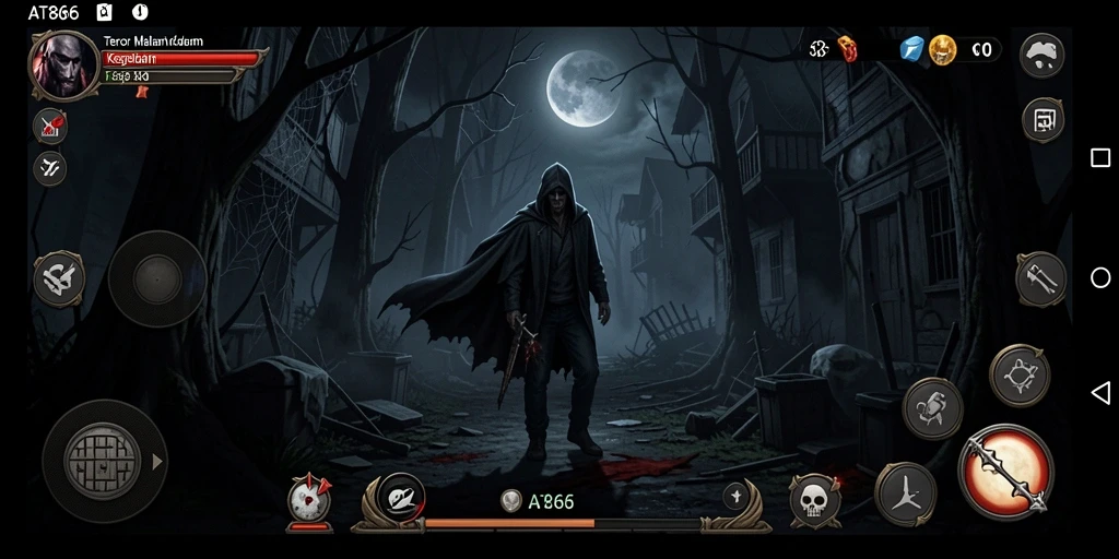 Gameplay AT866 menampilkan kegelapan dan ketegangan yang mencekam.