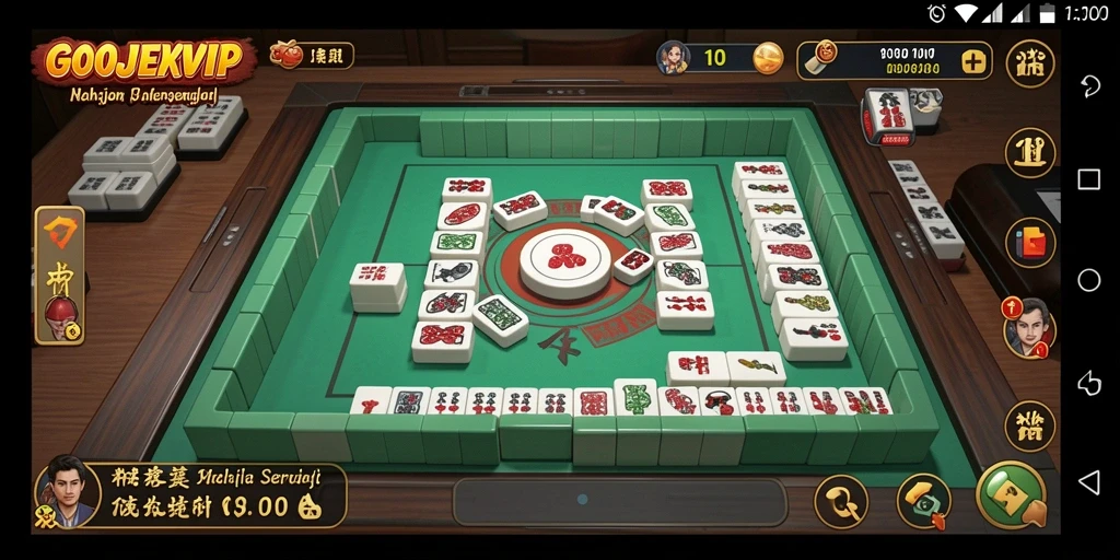 Tampilan gameplay seru dari permainan Mahjong GOJEKVIP.