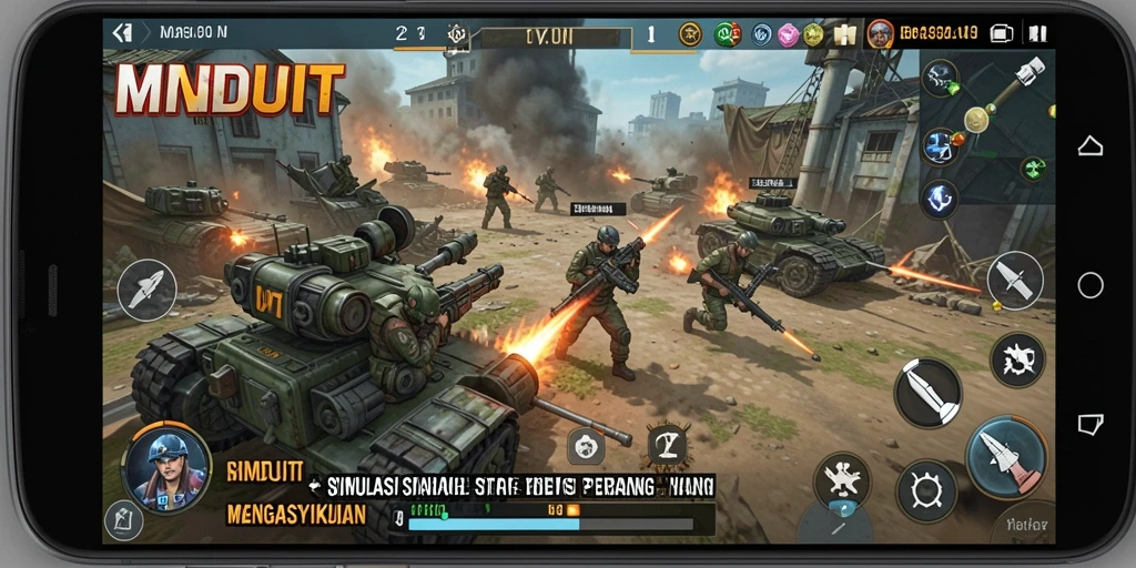 Screenshot menunjukkan aksi strategis dalam membangun kerajaan di MNDUIT.