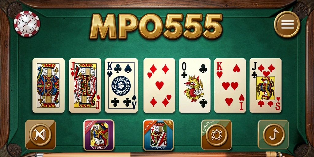 Tampilan gameplay seru dalam aplikasi Domino MPO555.