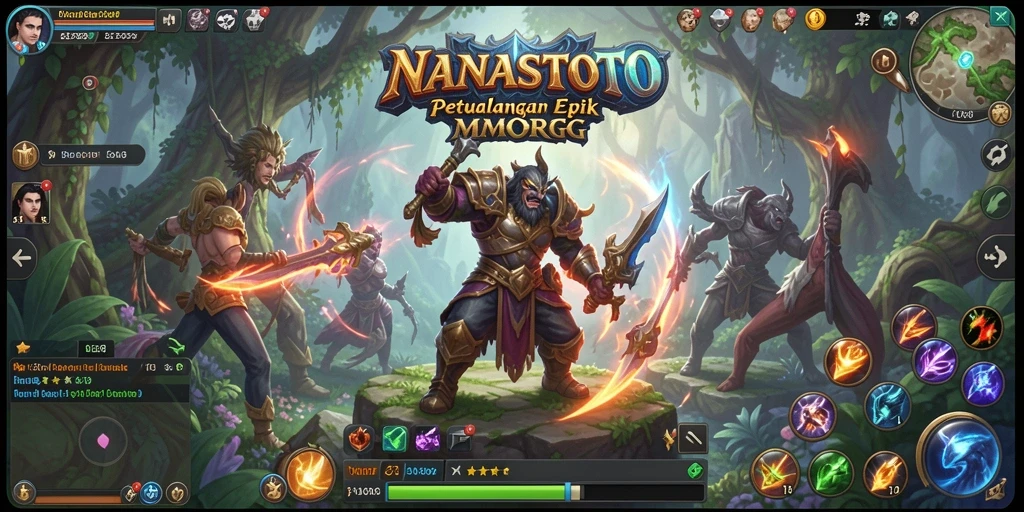 Tampilan gameplay NANASTOTO yang seru di dunia MMORPG.