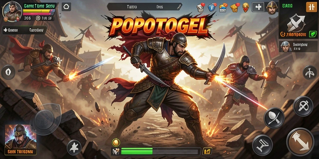 Screenshot utama POPOTOGEL menampilkan saat-saat menegangkan dalam pertempuran TPS.