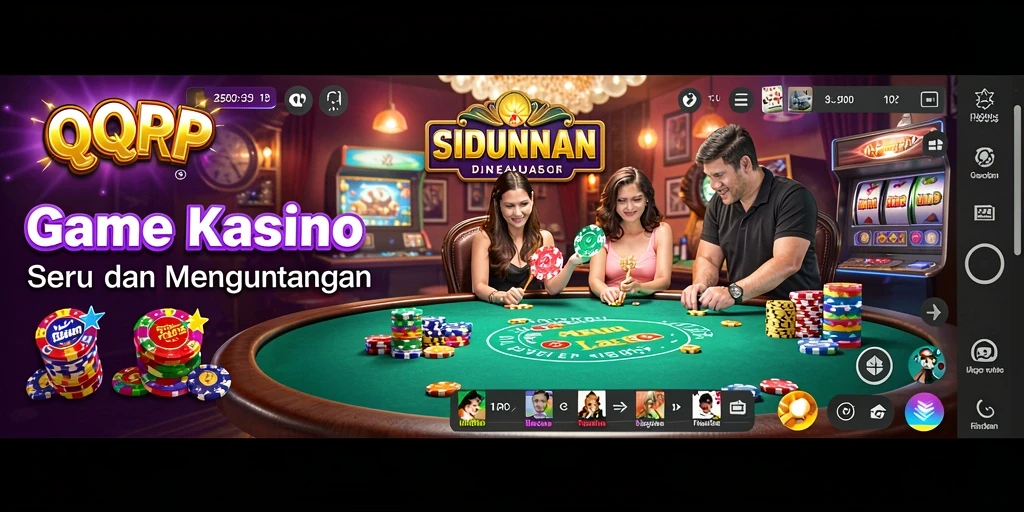 Screenshot utama QQRP menampilkan gameplay Kasino yang dinamis dan seru.