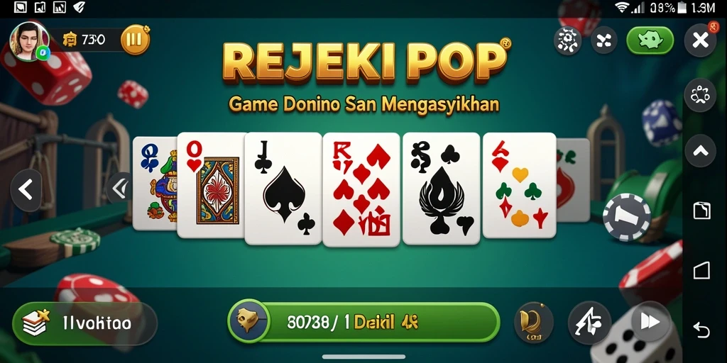 Gameplay seru di REJEKIPOP dengan pemain yang berinteraksi.