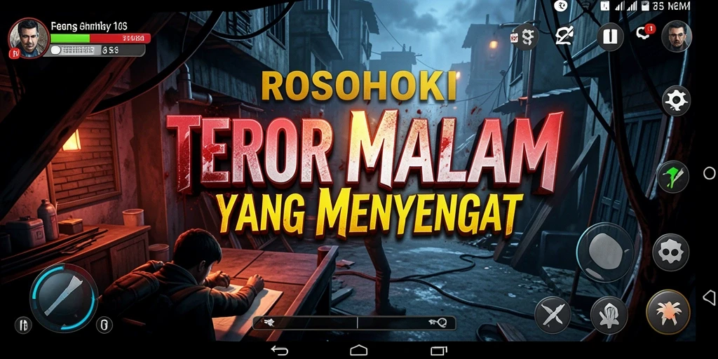 Screenshot menampilkan suasana mencekam dalam gameplay ROSOHOKI.