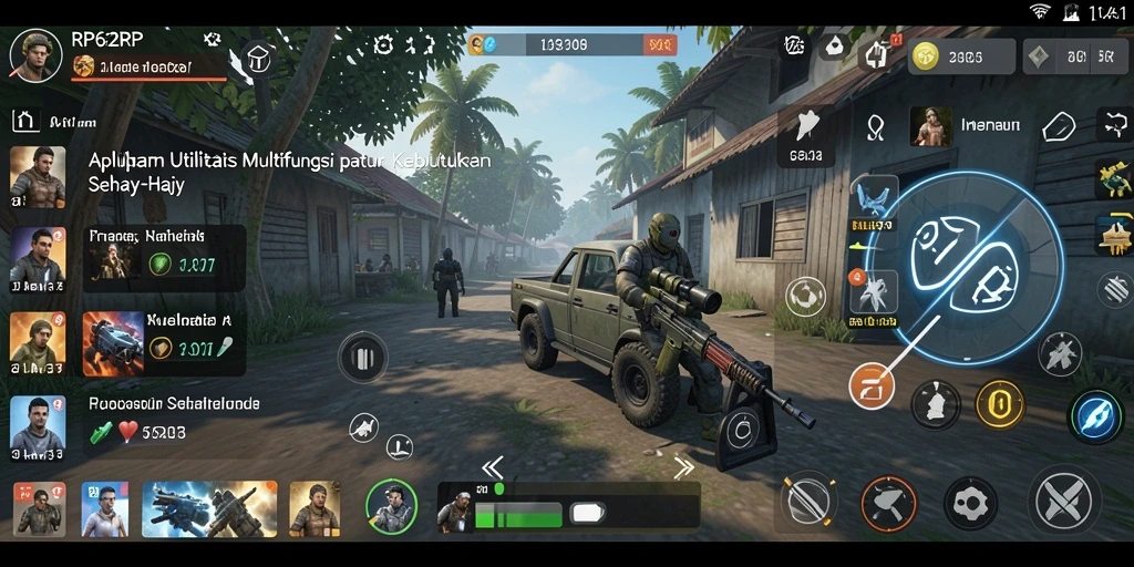 Screenshot utama RP62RP menunjukkan tampilan antarmuka yang menarik dan fungsional.