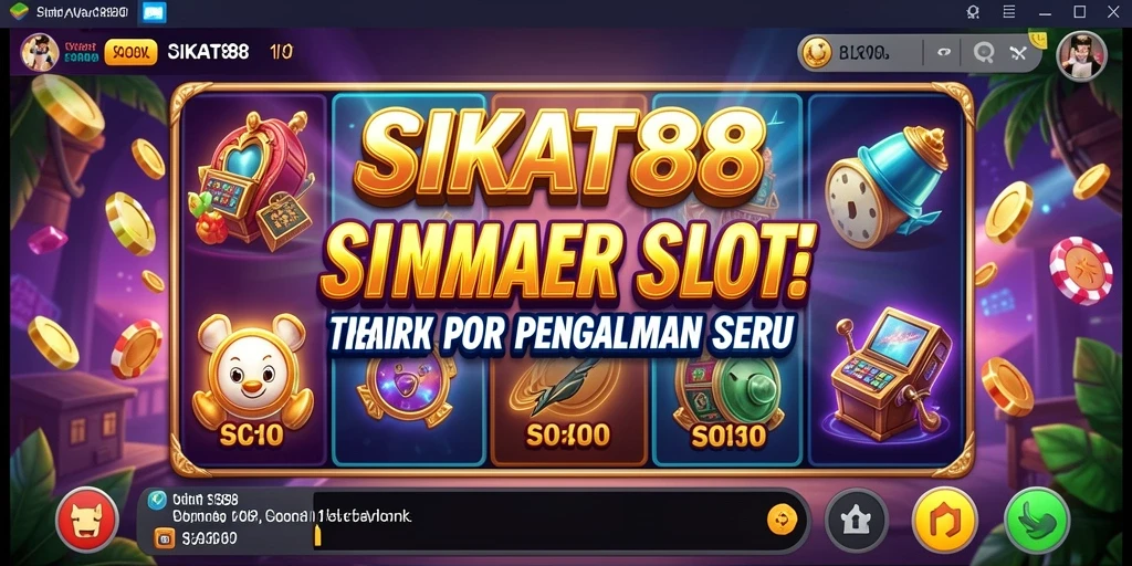 Tampilan gameplay seru SIKAT88 dengan gulungan berputar.