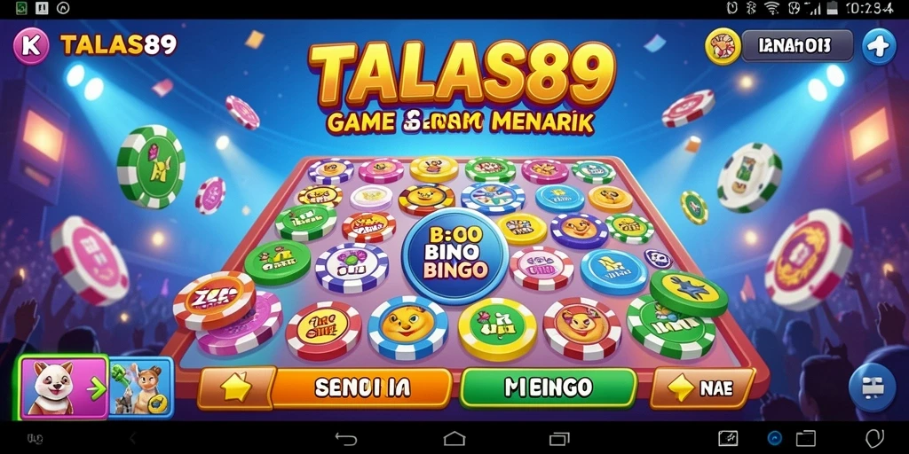 Tampilan gameplay seru dalam aplikasi TALAS89 Bingo.