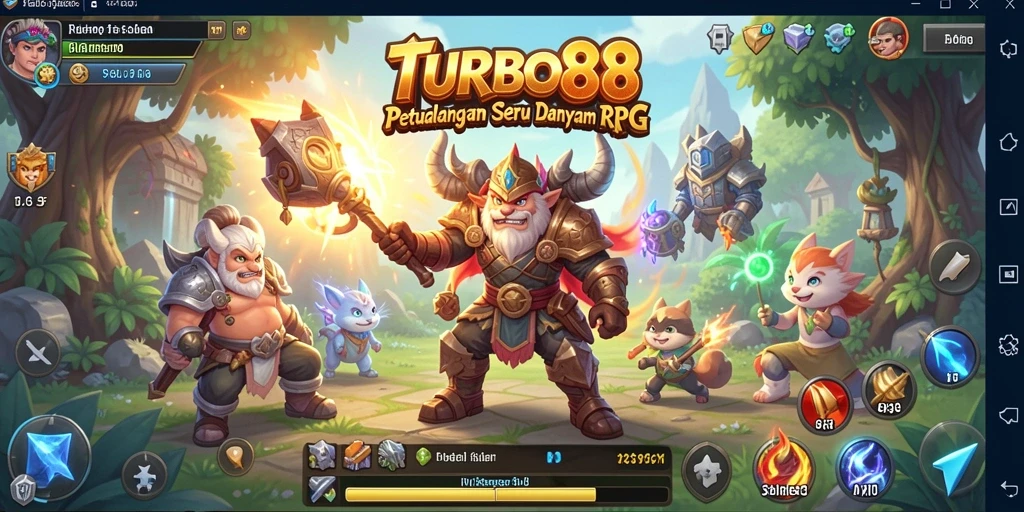 Screenshot utama TURBO88 menampilkan pertarungan epik dalam dunia RPG yang menakjubkan.