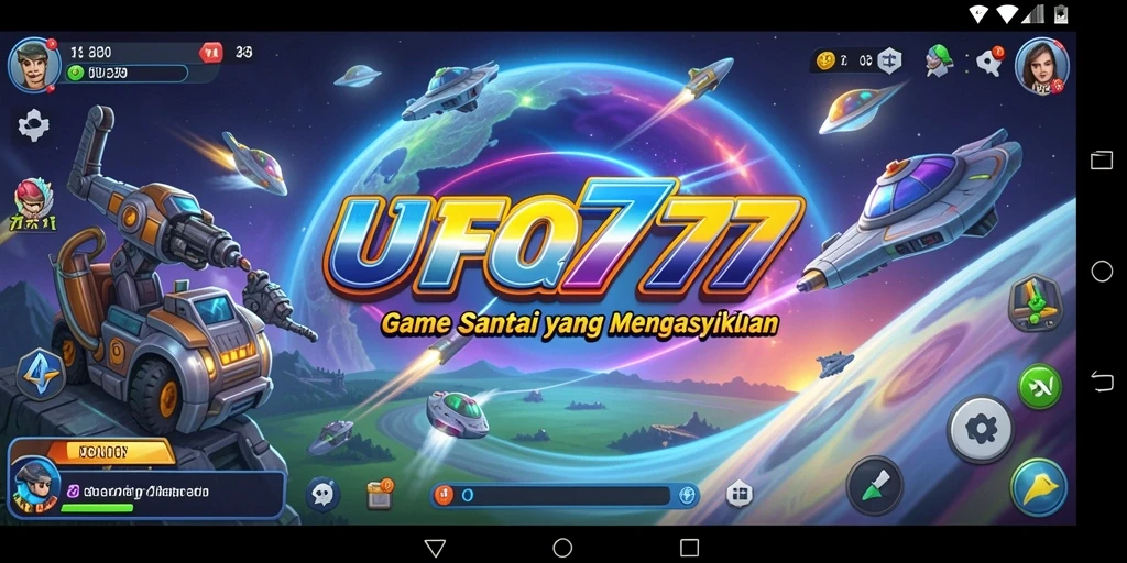 Tampilan gameplay UFO777 dengan berbagai karakter lucu dan level menantang.
