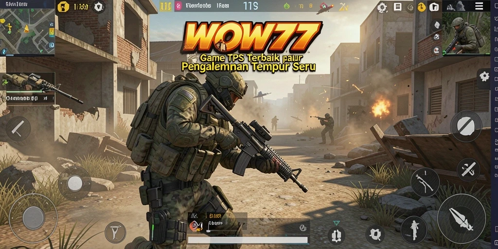 Tangkapan layar menunjukkan aksi pertempuran seru dalam WOW77.