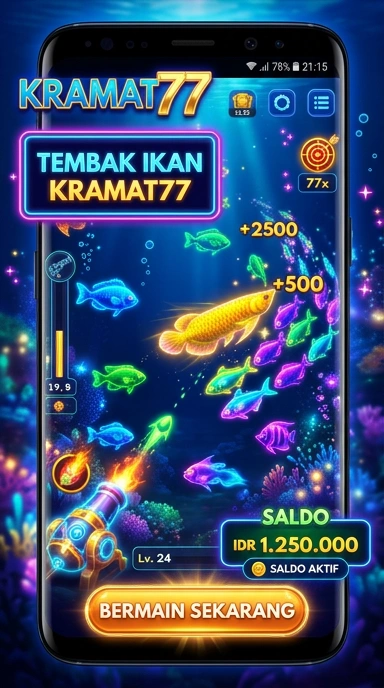 Screenshot tampilan utama aplikasi kramat77.